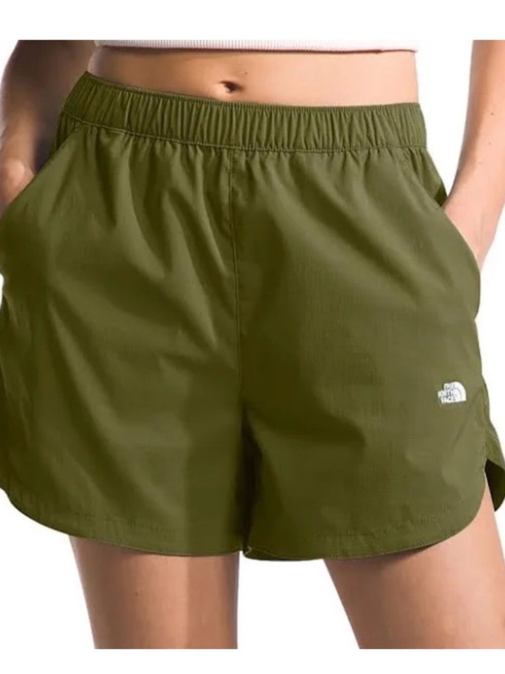 The North Face Women's Forest Olive Green Class V Pull on Short - size S NWOT